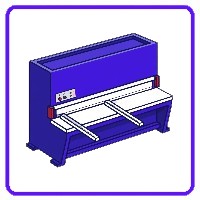 Sheet metal cutting machine icon linking to hydraulic and mechanical guillotines