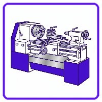 Metal turning workshop icon linking to conventional and CNC industrial lathes