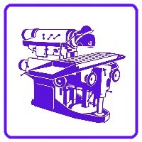 Precision machining icon linking to vertical and horizontal industrial milling machines