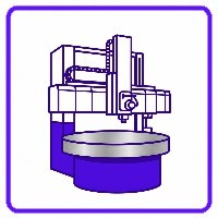 Heavy-duty vertical turning icon linking to industrial vertical boring mills and lathes
